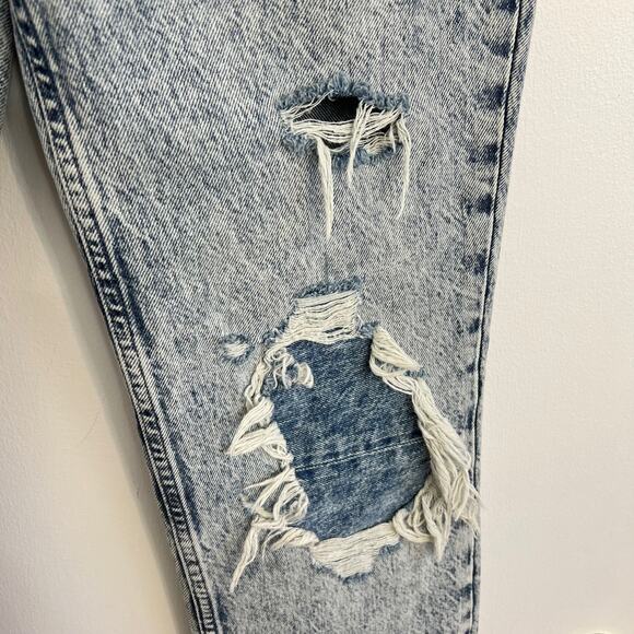 Free People My Own Lane Jeans Distressed Denim Straight Leg High Rise | Size: 26 - Picture 4 of 11